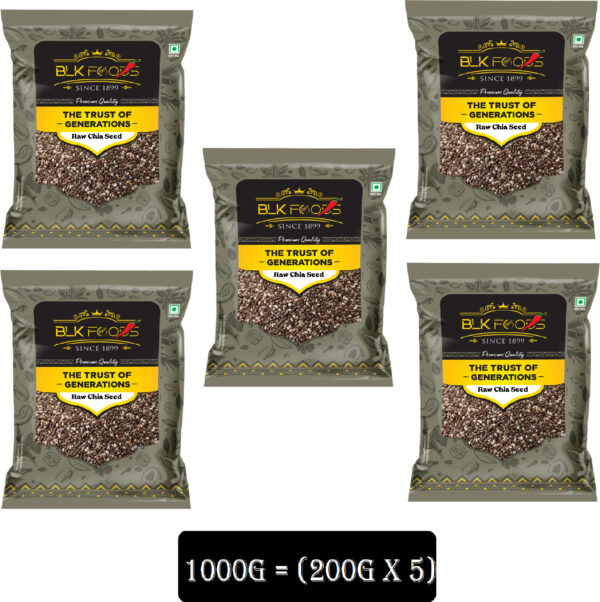 1000g Chia Seeds for Weight Loss with Omega 3 ,Calcium & Zinc, Fiber Rich Seeds|