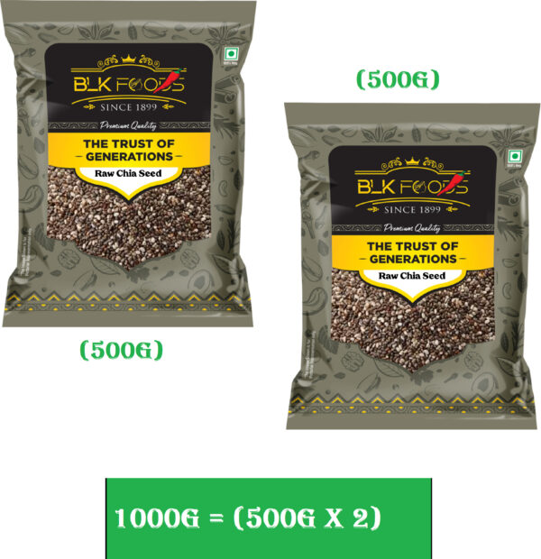 Select 1000g Raw Chia Seeds for eating (500g X 2)