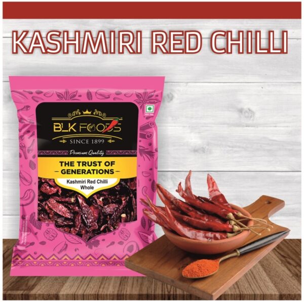 Select Kashmiri Red Chilli Whole (Kashmiri Lal Mirch Sabut) 150g (3 X 50g) - Image 2