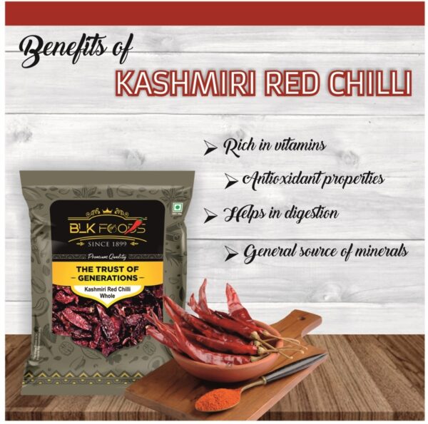 Daily Kashmiri Red Chilli Whole (Kashmiri Lal Mirch Sabut) 200g - Image 3