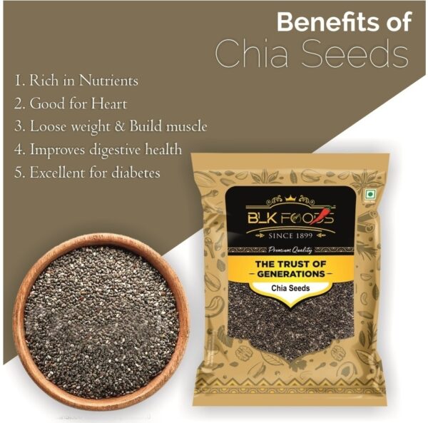 Select 200g Raw Chia Seeds for weight loss with Omega 3 , Zinc & Fiber, Calcium - Image 2