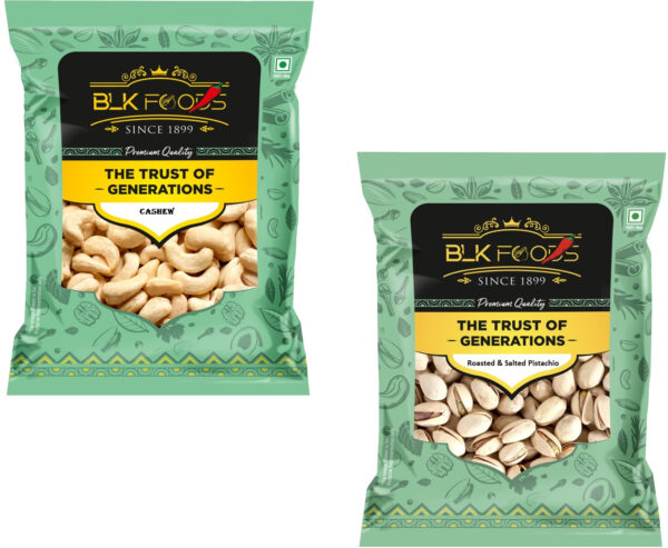 400g Dry fruits combo pack of Cashews Pistachios | kaju pista