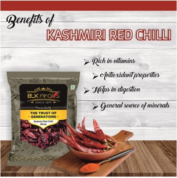 Daily Kashmiri Red Chilli Whole (Kashmiri Lal Mirch Sabut) 400g - Image 3