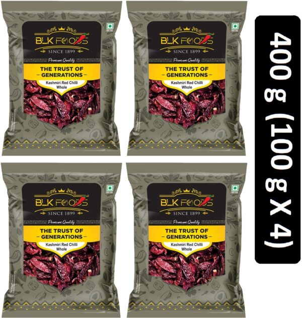 Daily Kashmiri Red Chilli Whole (Kashmiri Lal Mirch Sabut) 400g