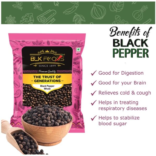 Select Black Pepper Whole (Kali Mirch Sabut) 600g (3 X 200g) - Image 3