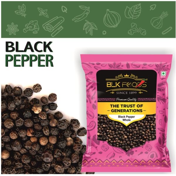 Select Black Pepper Whole (Kali Mirch Sabut) 600g (3 X 200g) - Image 2