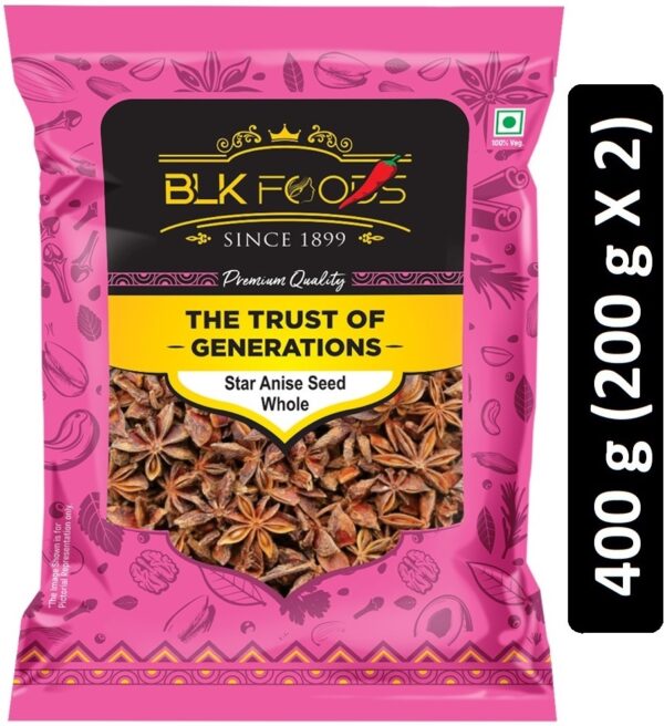 Select Star Anise Seed Whole (Badiyan) 400g (2 X 200g)