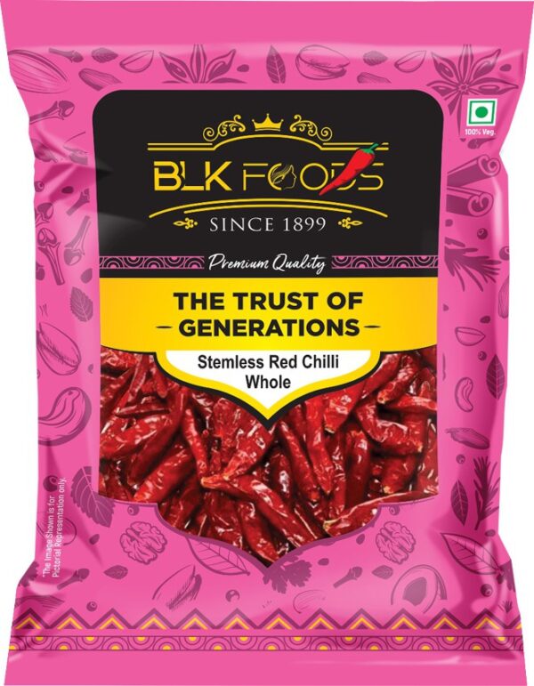 Select Stemless Red Chilli Whole (Lal Mirch Sabut) 50g