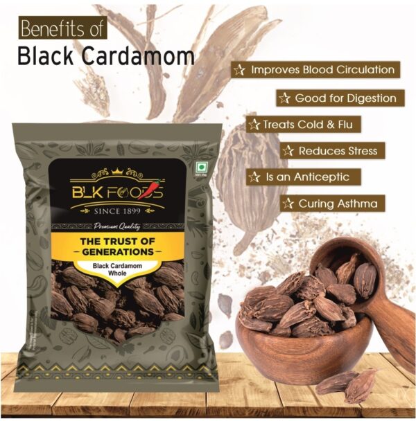 Daily Black Cardamom Whole (Badi Elaichi Sabut) 400g - Image 3